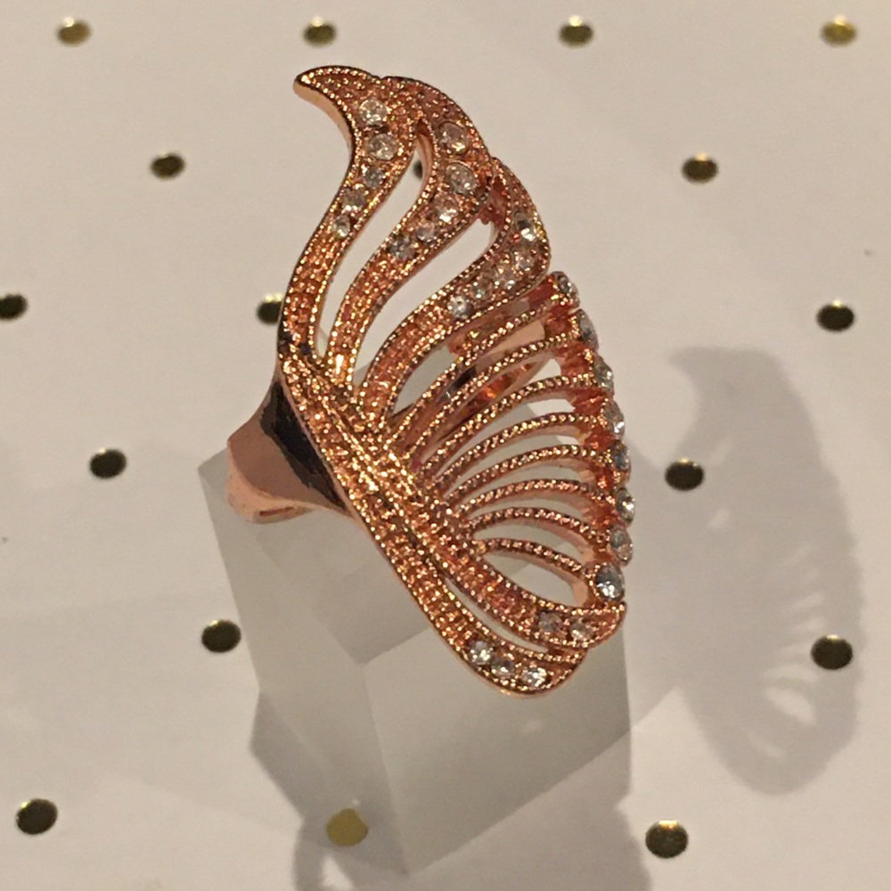 Copper Butterfly Wing Ring